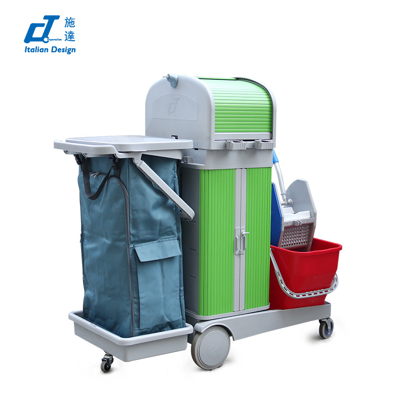 CT Roll Top Cabinet Trolley / Kentucky - Cleanic Cleaning Equipment